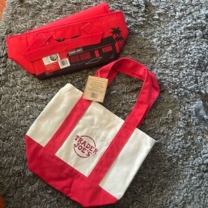 Trader Joe’s mini tote and mini insulated tote 🔴 Red bundle